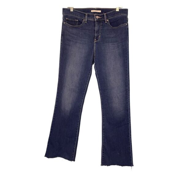 Levi's 315 Booty Shaping Bootcut Jeans Blue Dark Wash High Rise Stretch 31 - Picture 3 of 12